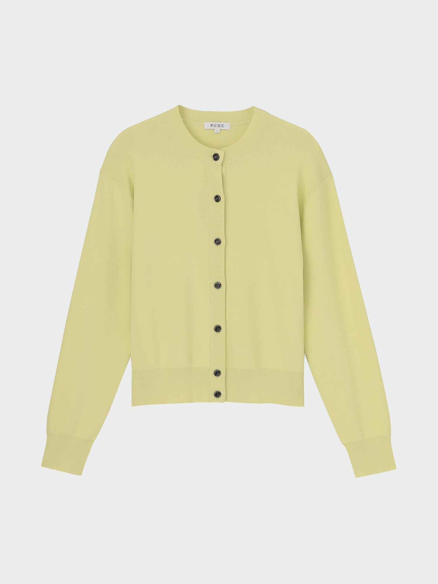 PLST - PLST 今期UVカットレーヨンブレンドクルーネックカーディガン  ボーダー　S PLST(プラステ)公式 | UVカットレーヨンブレンドメタルボタン