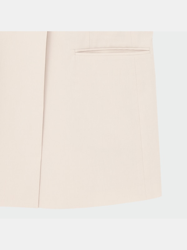 ハイストレッチリネンミックスカラーレスジレ