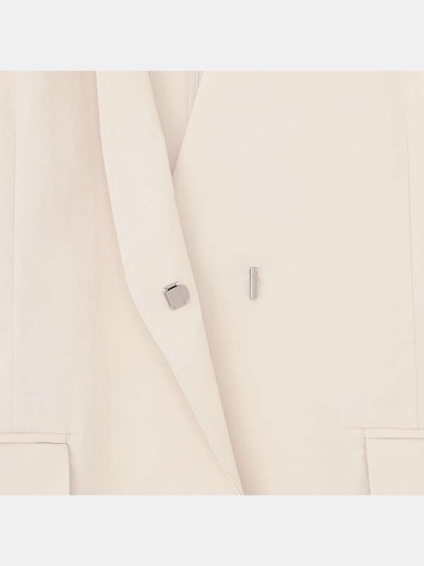 ハイストレッチリネンミックスカラーレスジレ