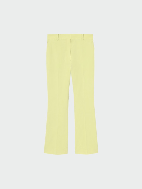 ハイストレッチリネンミックススティックフレアパンツ