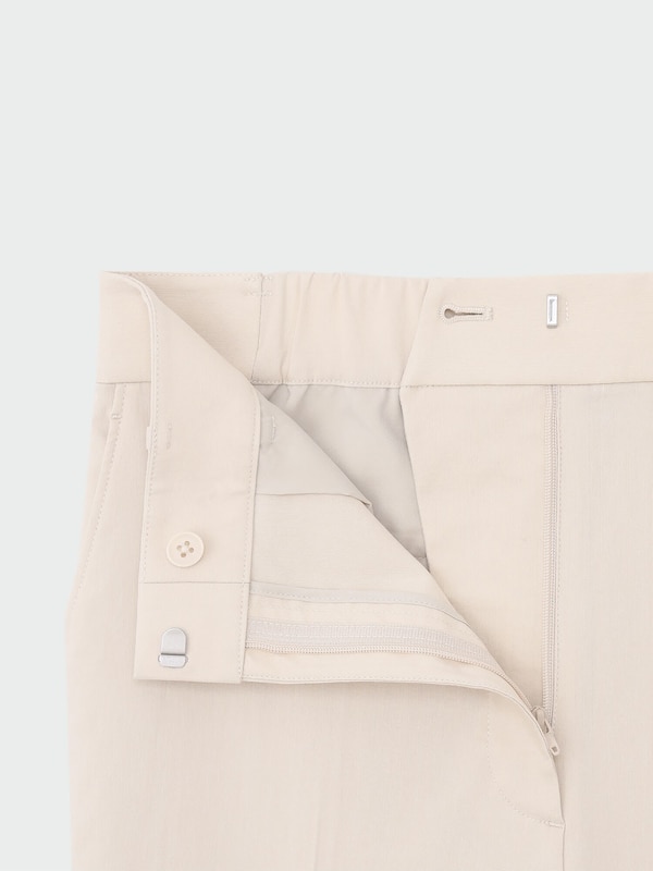 ハイストレッチリネンミックススティックフレアパンツ