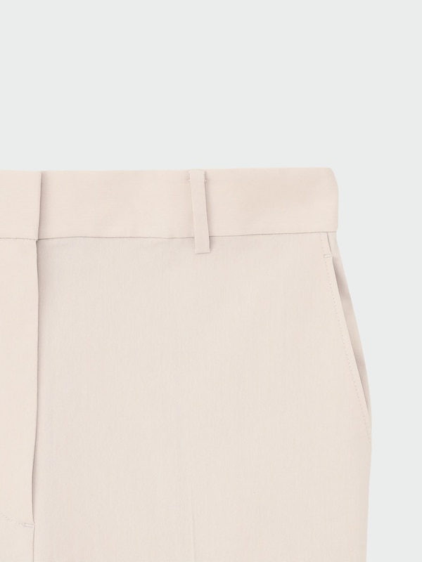 ハイストレッチリネンミックススティックフレアパンツ