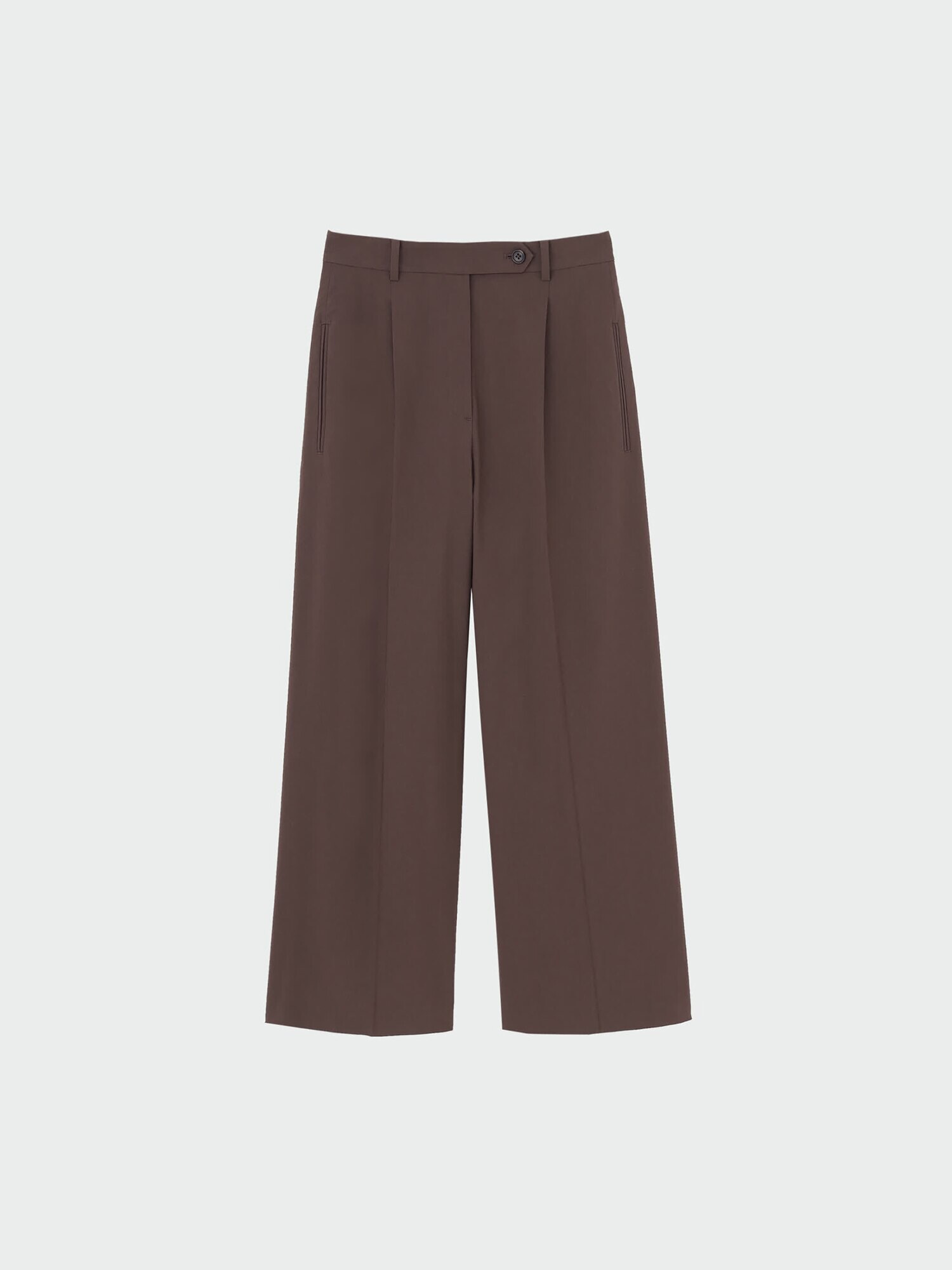 【美品】PLST　リネンブレンドパンツセットアップ　洗える　超ストレッチ　M　L PLST(プラステ)公式 | ハイストレッチリネンミックスタックワイド