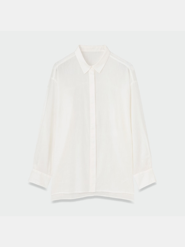 リネンブレンドオーバーサイズシャツ（長袖）