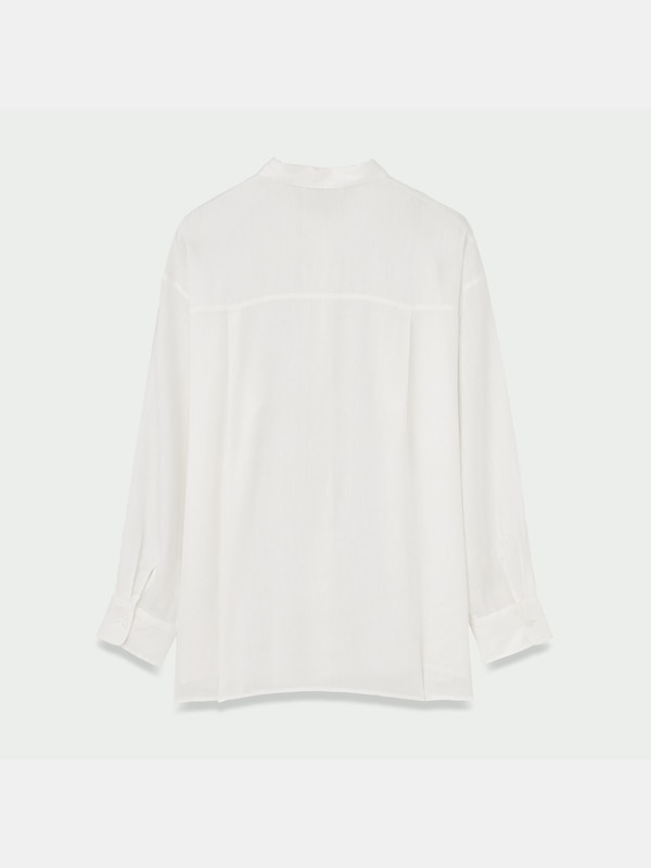 リネンブレンドオーバーサイズシャツ（長袖）