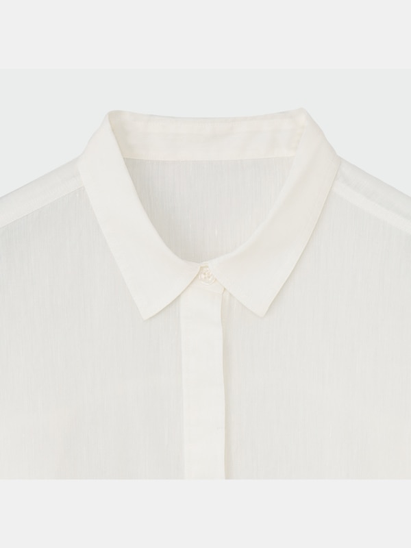 リネンブレンドオーバーサイズシャツ（長袖）