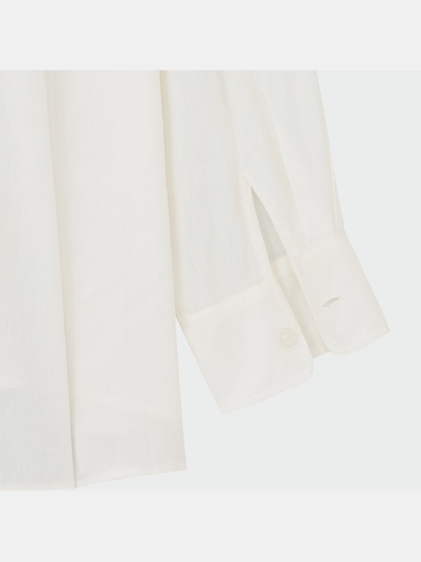 リネンブレンドオーバーサイズシャツ（長袖）