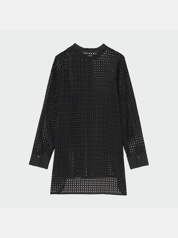 オープンワークレースロングシャツ（長袖）