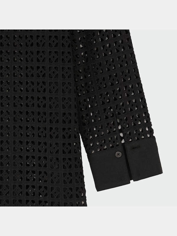 オープンワークレースロングシャツ（長袖）