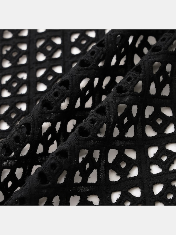 オープンワークレースロングシャツ（長袖）