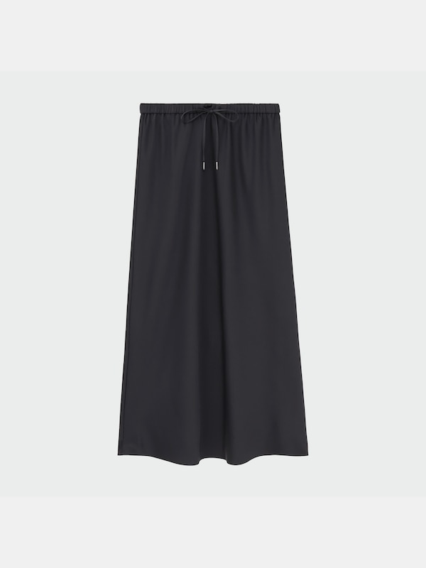 サテンイージーナロースカート