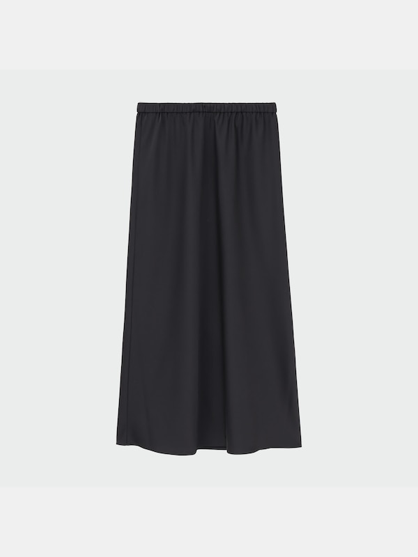 サテンイージーナロースカート