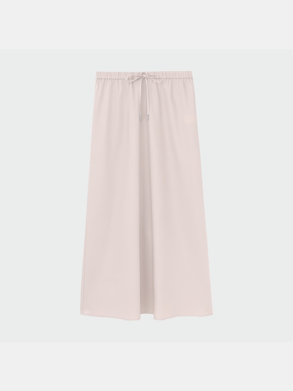 サテンイージーナロースカート