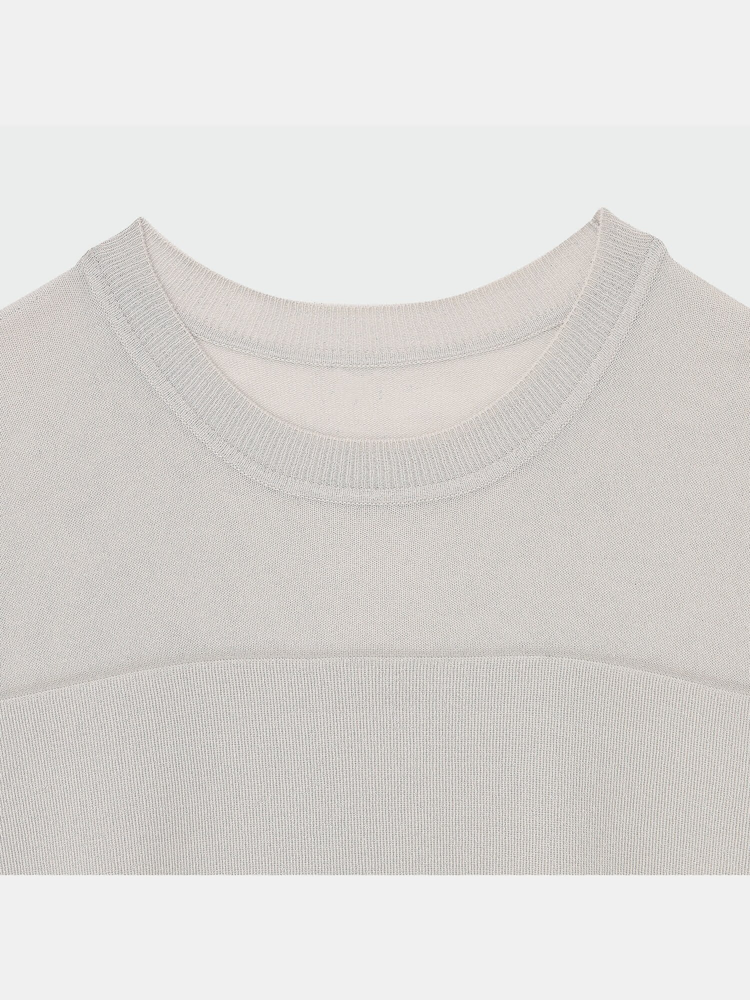 新品　プラステ　PLST ざっくりニット　綿麻ニット　半袖ニット オフホワイト PLST(プラステ)公式 | シアーニット（半袖）