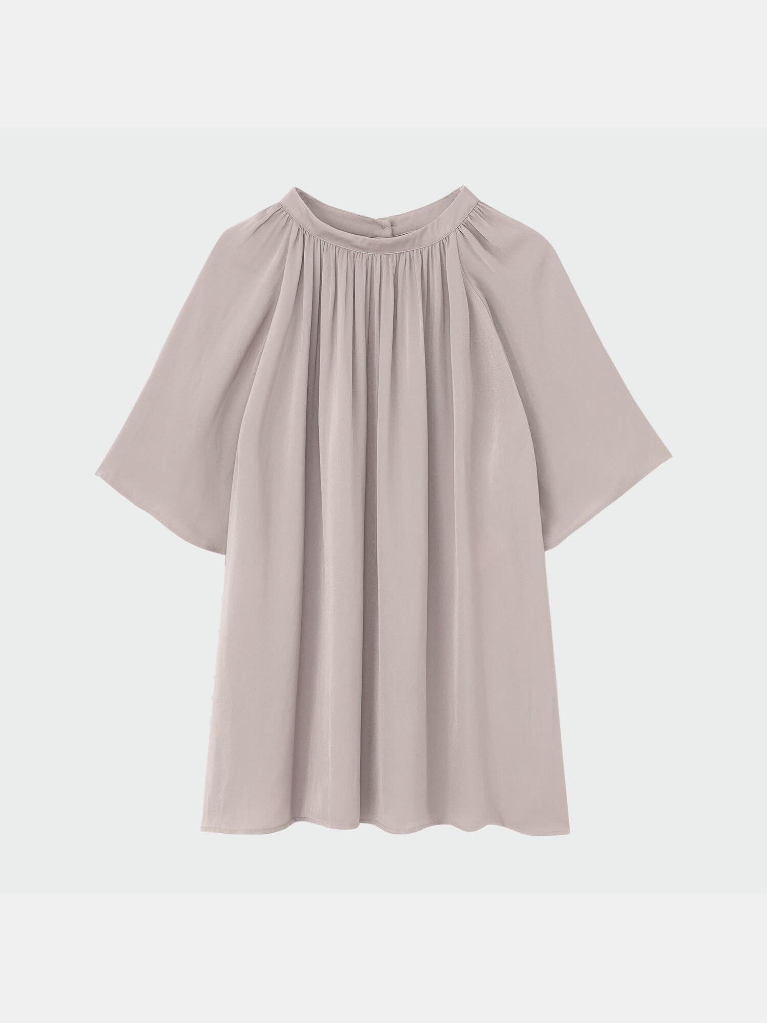 PLST(プラステ)公式 | ピーチサテンギャザーブラウス（半袖）