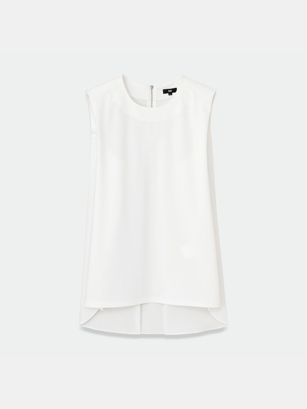 ファブリックコンビノースリーブプルオーバー