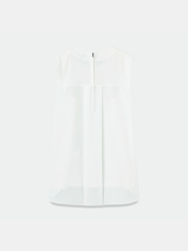 ファブリックコンビノースリーブプルオーバー