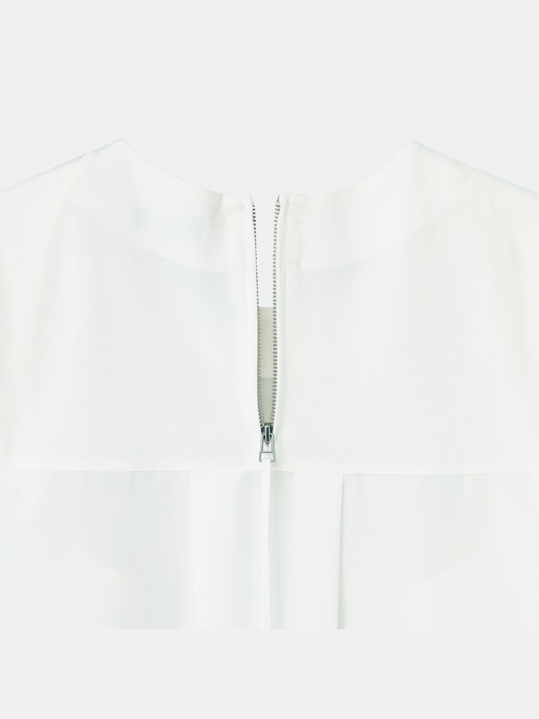 ファブリックコンビノースリーブプルオーバー