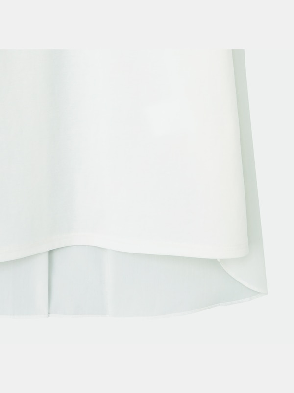 ファブリックコンビノースリーブプルオーバー