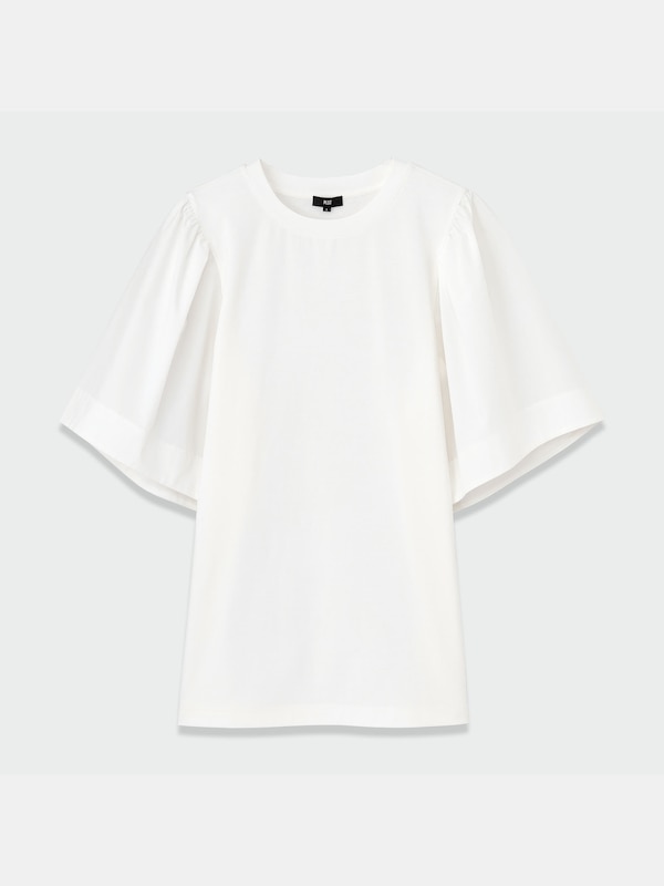 ファブリック��コンビフレアスリーブTシャツ