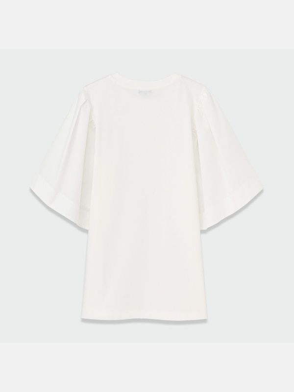 ファブリックコンビフレアスリーブTシャツ