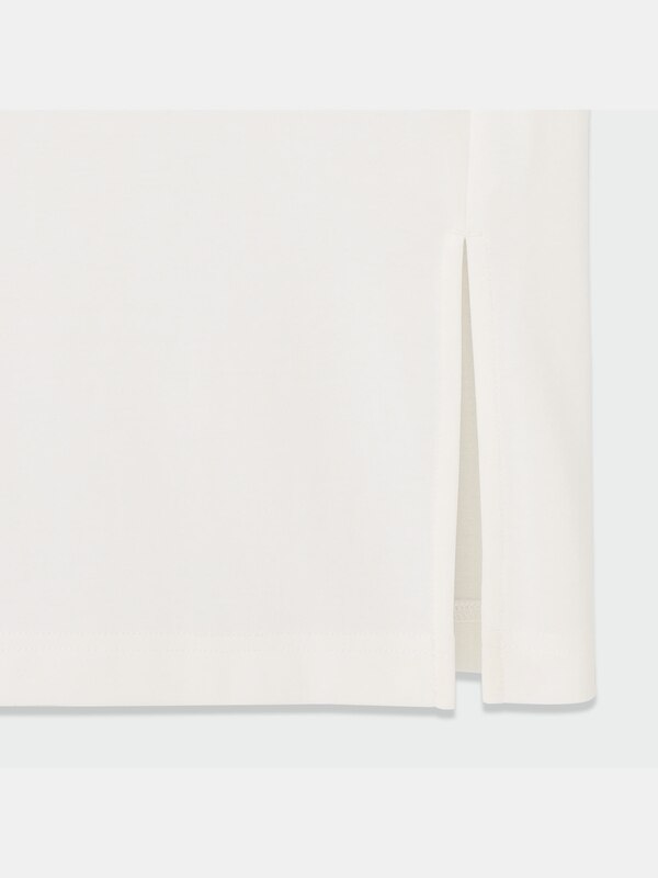 ファブリックコンビフレアスリーブTシャツ