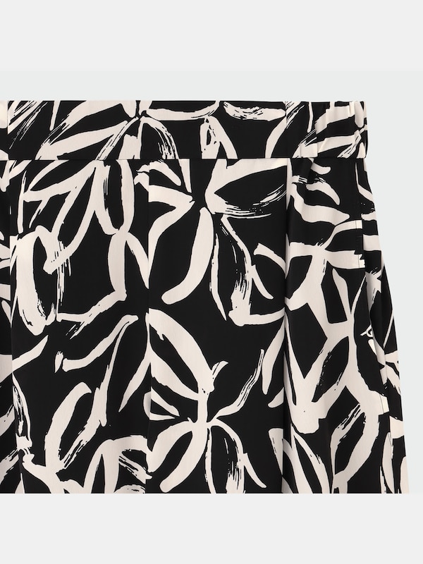 フラワープリントフルイドワイドパンツ