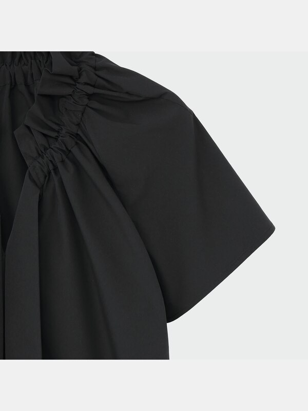 タイプライターギャザーブラウス（半袖）