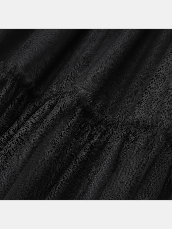 チュールレースティアードスカート