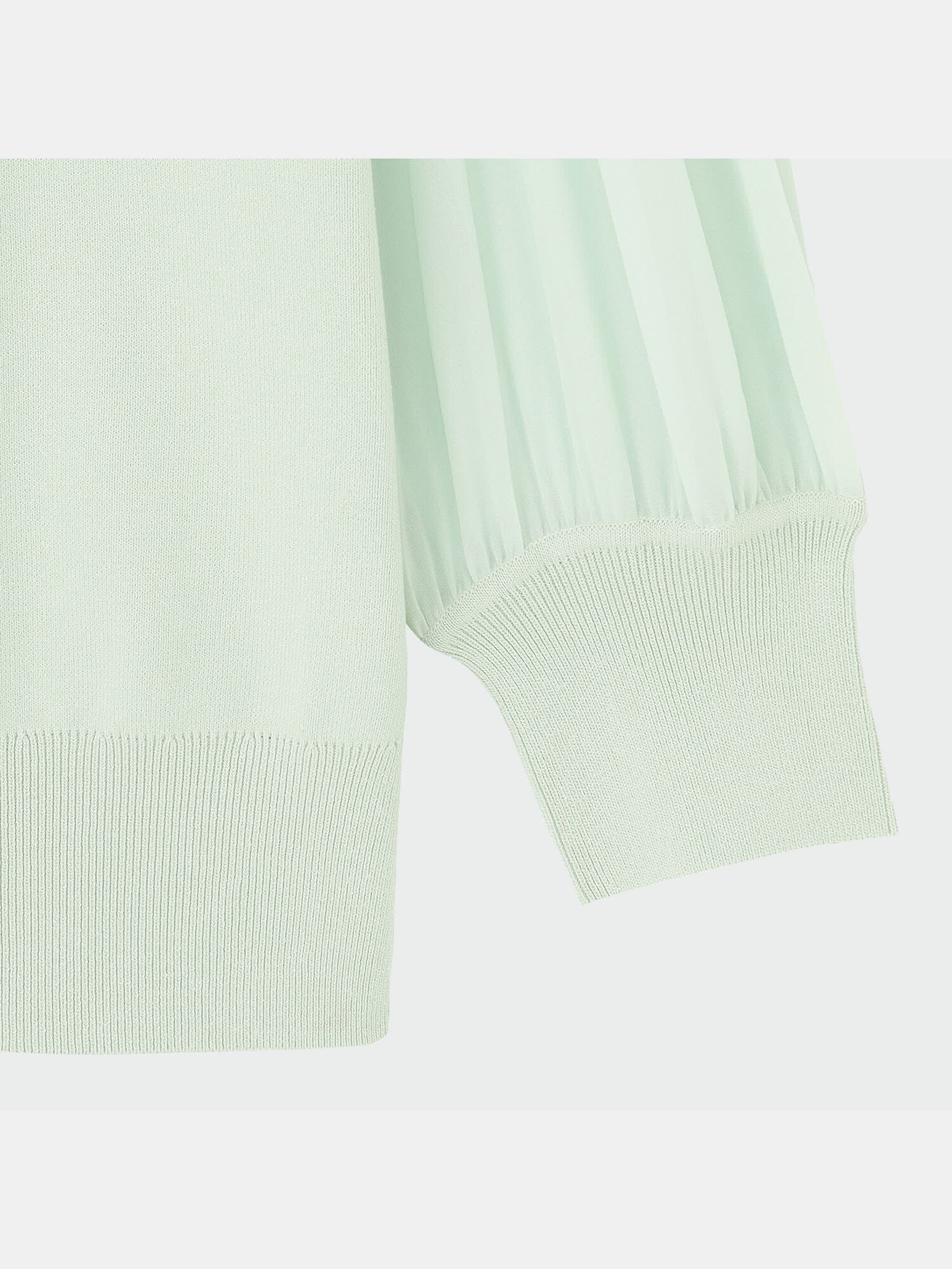 新品　PLST プラステ　バックがシフォン　七分袖ニット　カットソー　　ピンク PLST(プラステ)公式 | シフォンスリーブドッキングセーター（7分袖