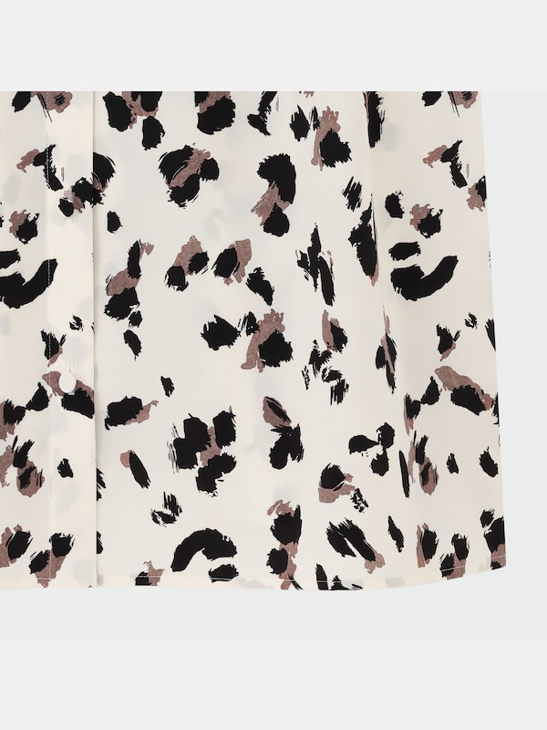 レオパードプリントフレンチスリーブブラウス