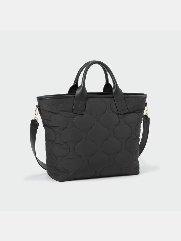 PATOU SMALL TOTE BAG キルティング ミニ トートバッグ 黒 PATOU 