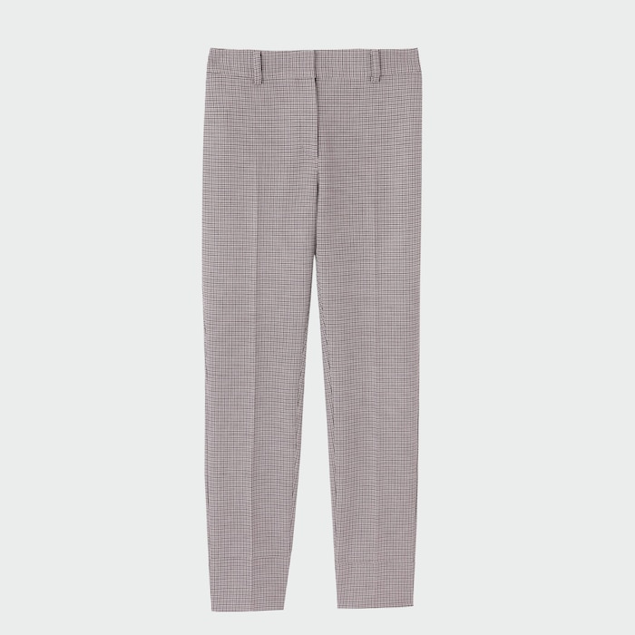 PLUS STYLEスティックパンツ チェック（ウォームリザーブ）（丈長め）