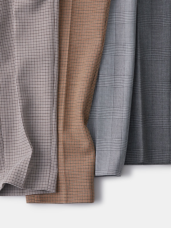 【丈長め】スティックパンツ（ウォームリザーブ）チェック