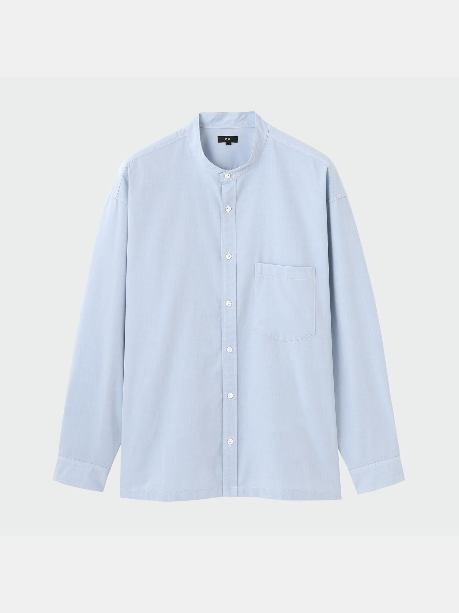PLST(プラステ)公式 | シャンブレーオックスバンドカラーシャツ（長袖）