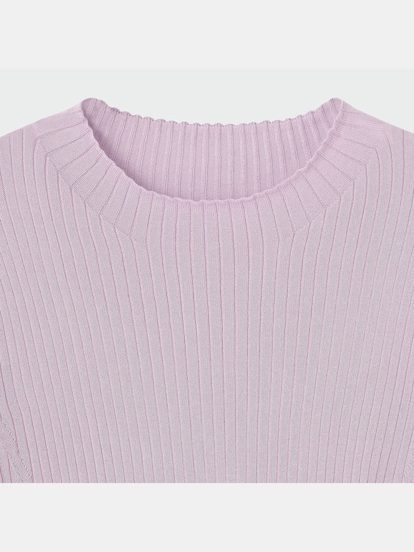 シアーハイネックニット（5分袖）