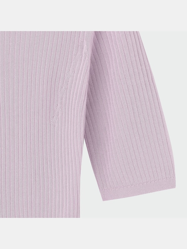 シアーハイネックニット（5分袖）