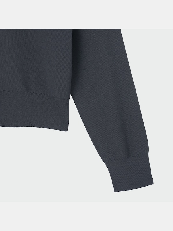 UVカットメタルボタンショートカーディガン（マシンウォッシャブル/UVカット機能）