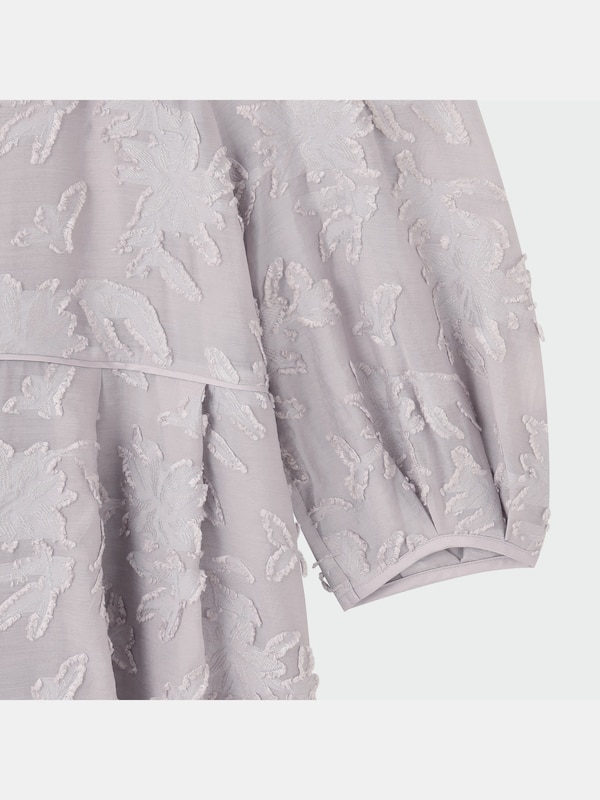 カットジャカードペプラムブラウス（7分袖）