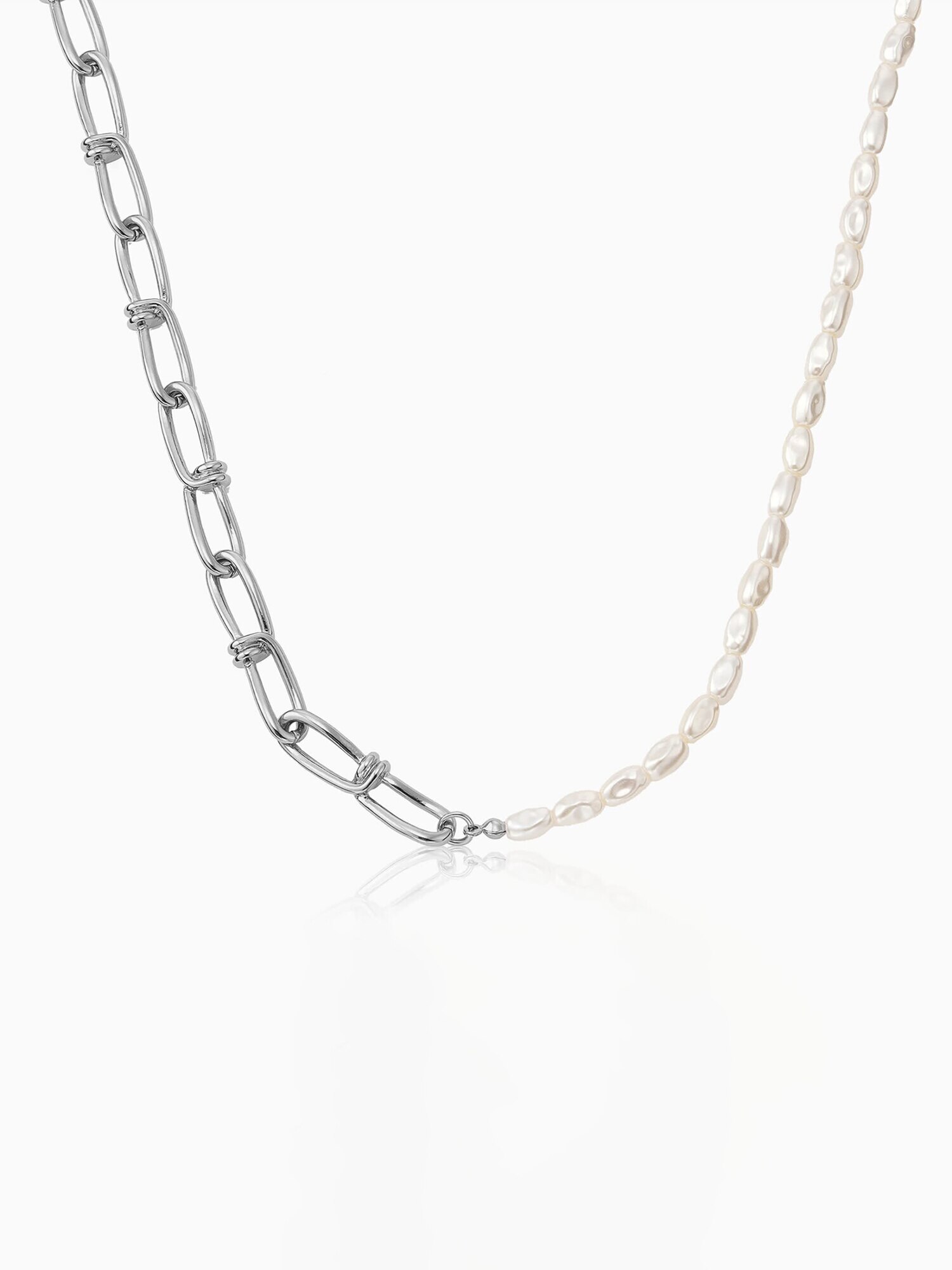[46] 白フェイクパール ネックレス 50点セット Na18-250509H2 バロックフェイクパール＆チェーン 3way ネックレス（ネックレス