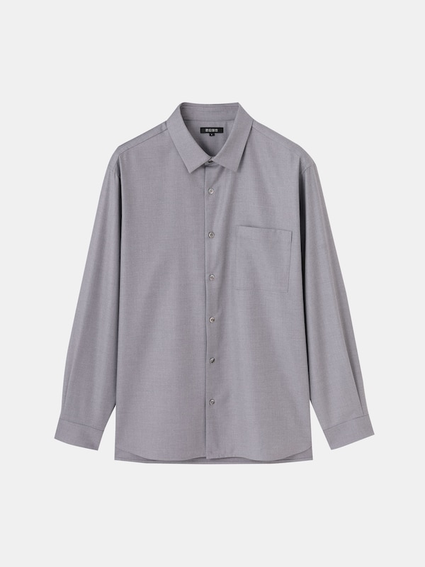 レーヨンブレンドレギュラーカラーシャツ（長袖）