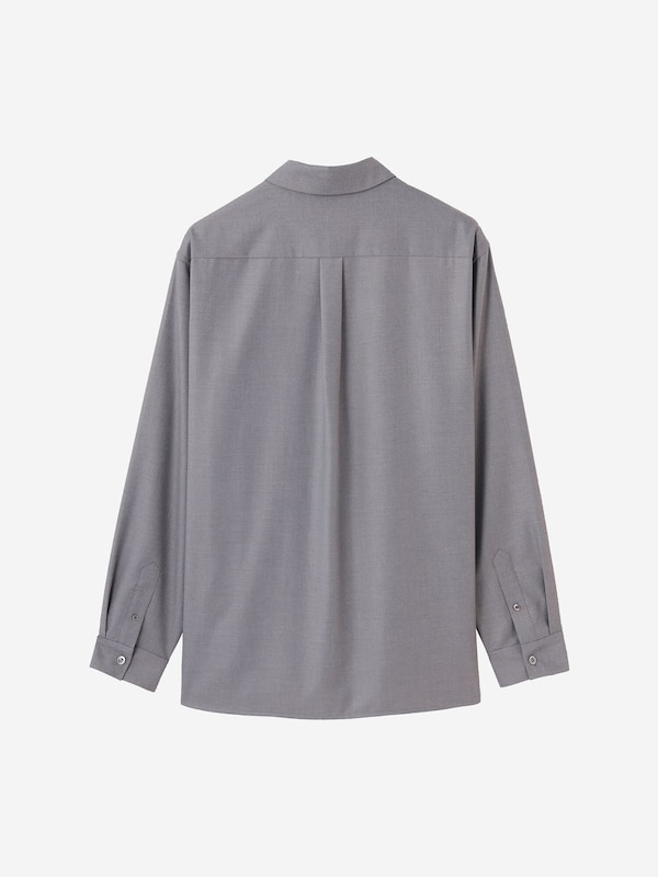 レーヨンブレンドレギュラーカラーシャツ（長袖）