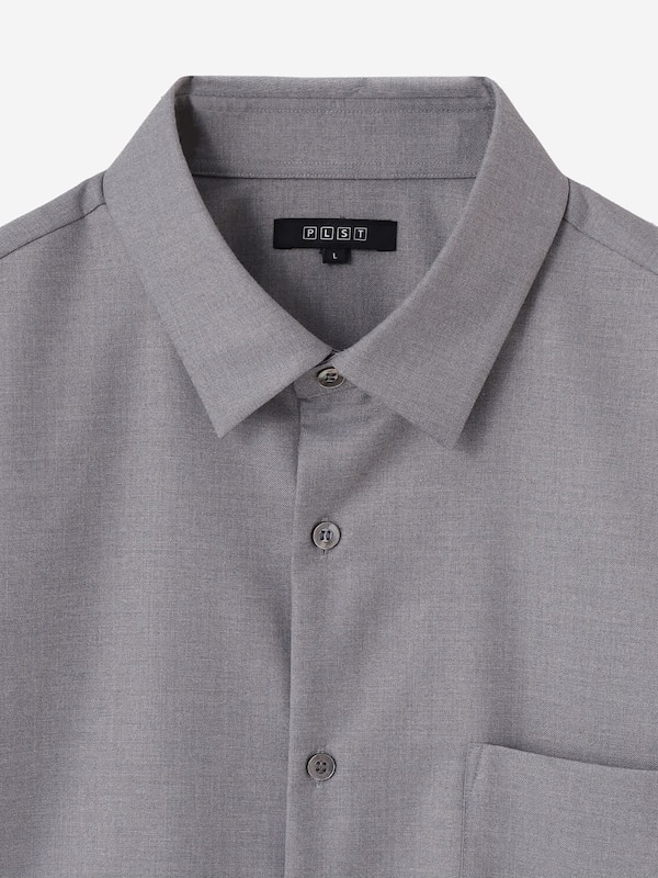 レーヨンブレンドレギュラーカラーシャツ（長袖）