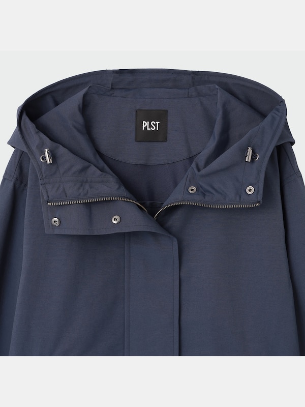 コットンブレンドフーデットパーカ