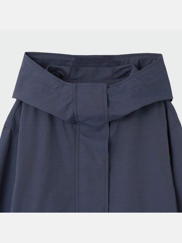 コットンブレンドフーデットパーカ