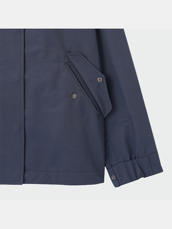 コットンブレンドフーデットパーカ