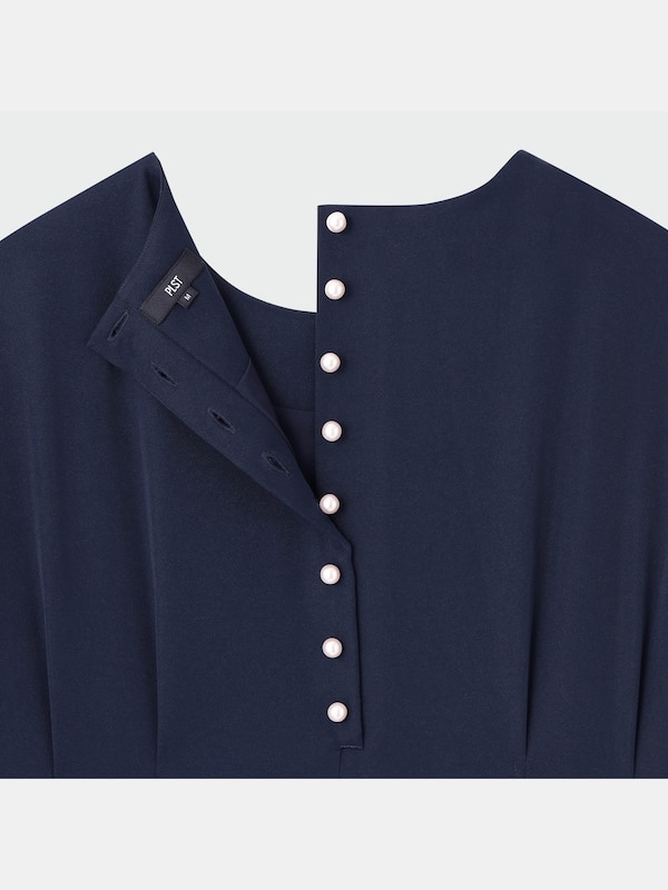 バックパールワンピース（長袖）