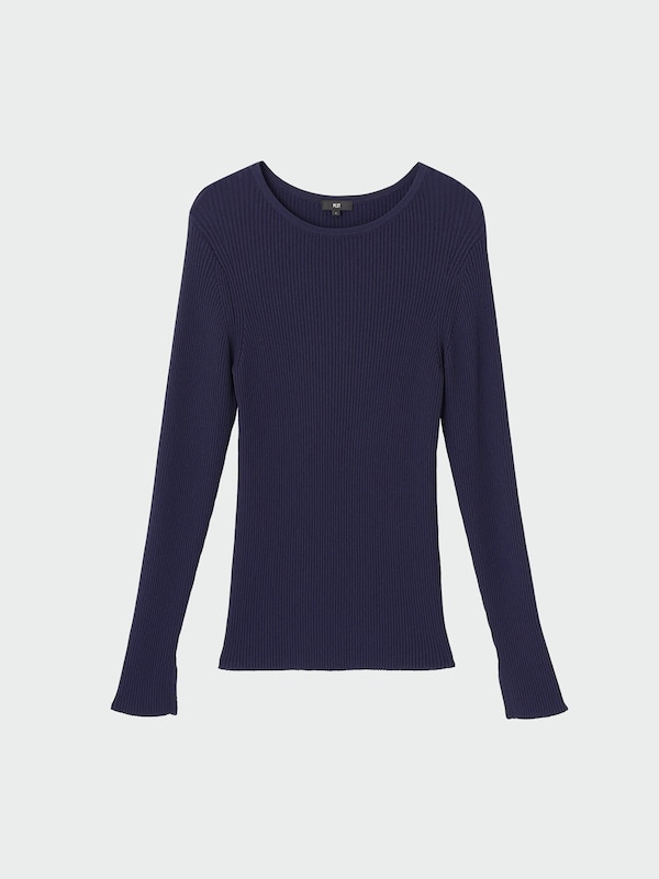 レーヨンナイロンリブニットセーター（長袖）