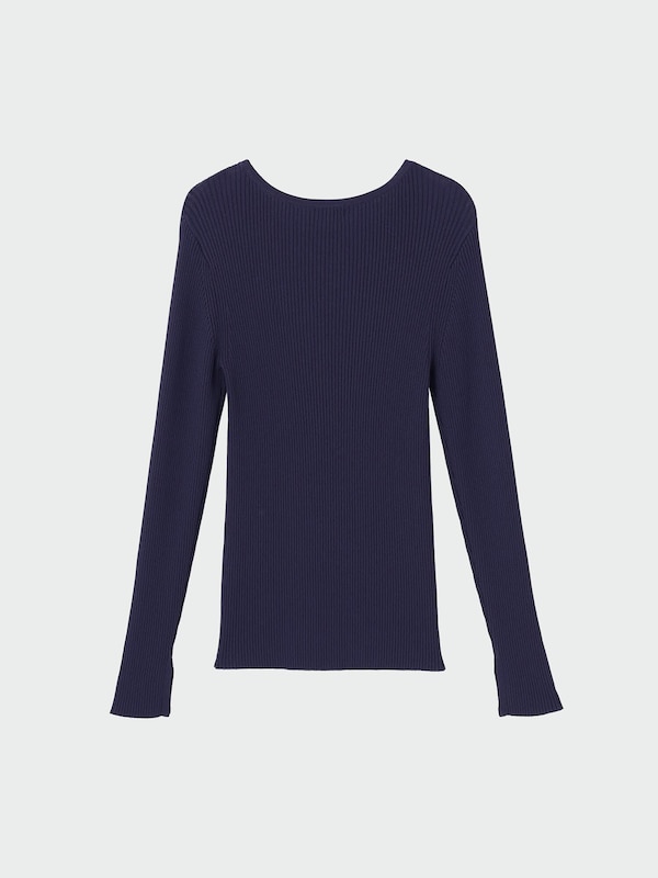 レーヨンナイロンリブニットセーター（長袖）