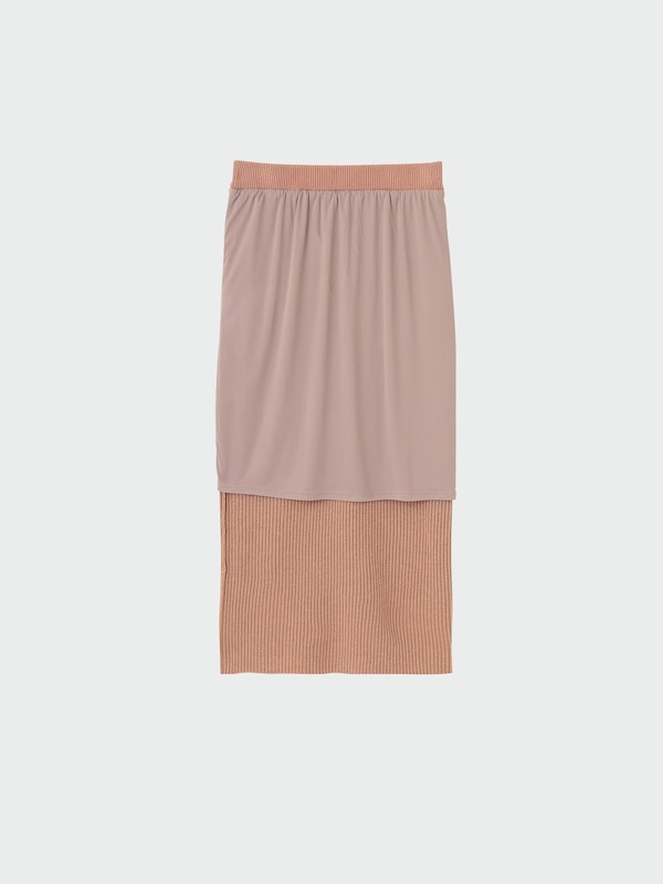 【丈短め】エクストラファインメリノウールミドルゲージニットスカート